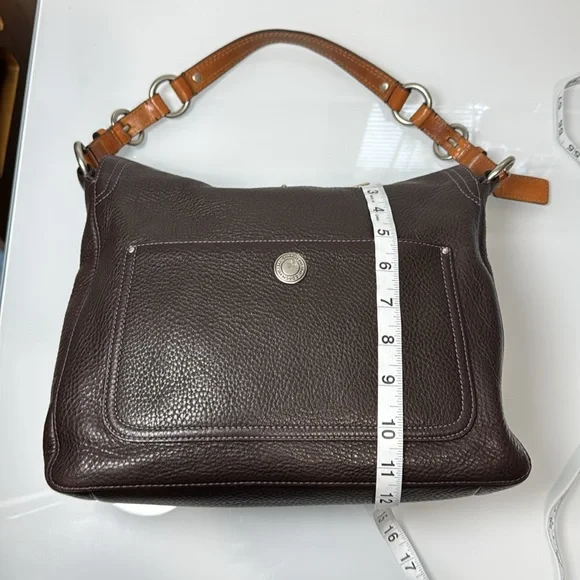 Coach Chelsea brown leather turn lock entry shoulder bag - Picture 12 of 15